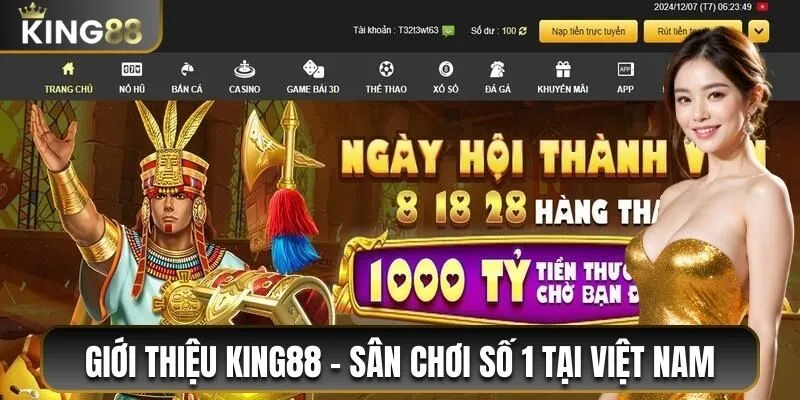 Giới Thiệu King88 - Thiên Đường Cá Cược Đỉnh Cao 2025 1 Giới thiệu King88 - Sân chơi số 1 tại Việt Nam