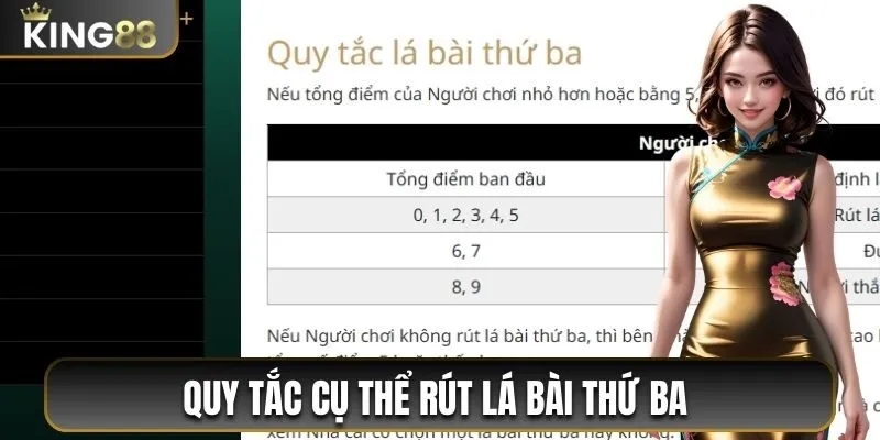 Hướng Dẫn Chơi Baccarat King88, Tỷ Lệ Thắng Tới 98% 3 Quy tắc cụ thể rút lá bài thứ ba